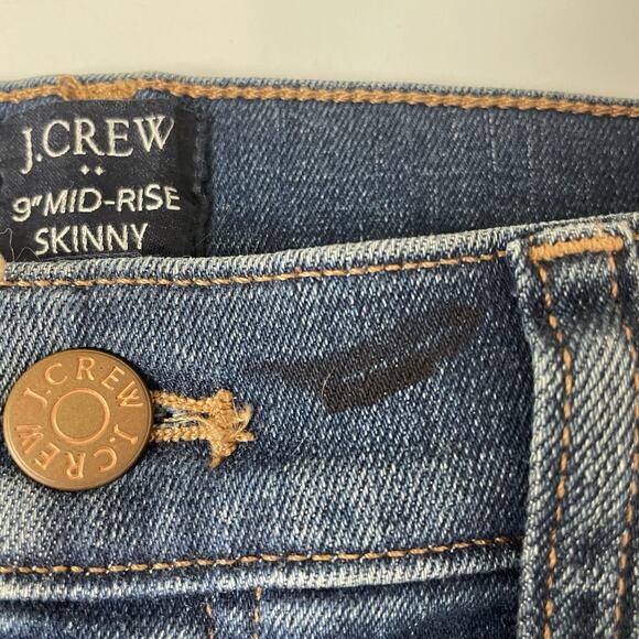 J. Crew Factory 9" mid-rise skinny jean in signature stretch 30 CB396 Navy - Picture 12 of 12